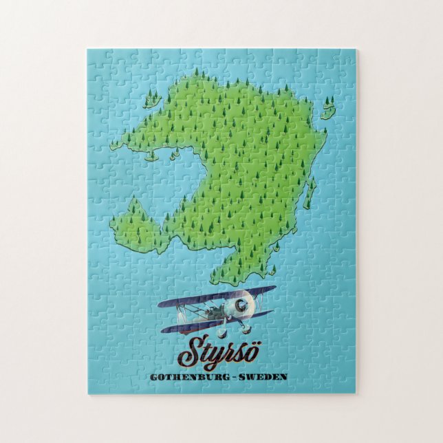 Quebra-cabeça Mapa de Styrsö Gotemburgo Suécia (Vertical)