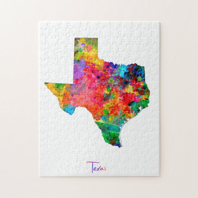 Quebra-cabeça Mapa de Texas (Vertical)