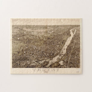 Quebra-cabeça Mapa de Troy NY (1881)