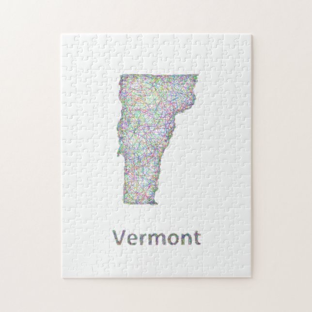 Quebra-cabeça Mapa de Vermont (Vertical)