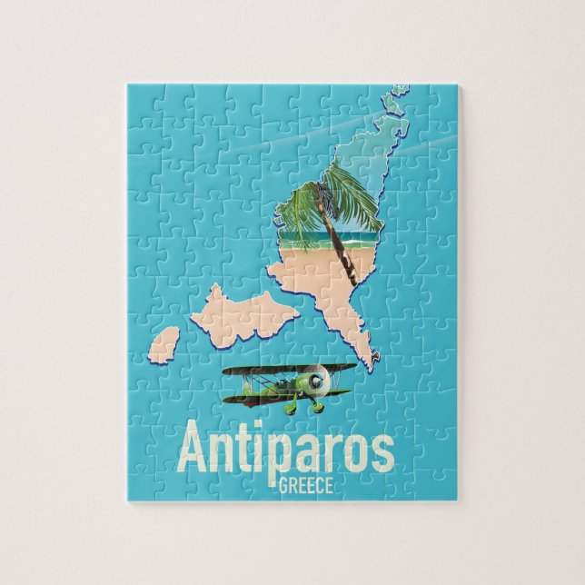 Quebra-cabeça Mapa de viagem de Grécia de de Antiparos (Vertical)