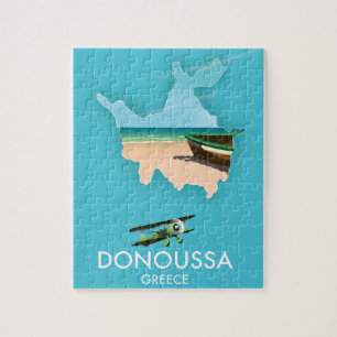 Quebra-cabeça Mapa de viagem Donoussa Grécia