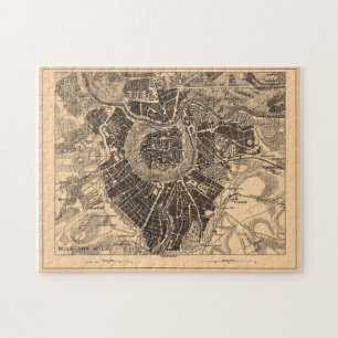 Quebra-cabeça Mapa de Viena da Áustria (1907)