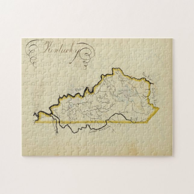 Quebra-cabeça Mapa de Vintage do Kentucky (1823) (Horizontal)