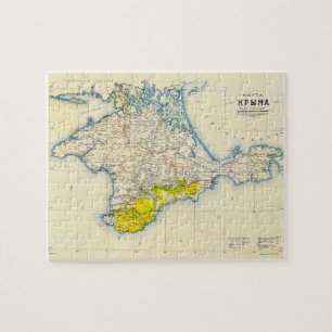 Quebra-cabeça Mapa de Vintagens da Crimeia, Ucrânia, Região de S