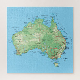 Quebra-cabeça Mapa detalhado da Austrália