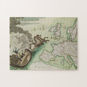 Quebra-cabeça Mapa do ataque naval em Inglaterra por Napoleon