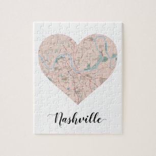 Quebra-cabeça Mapa do coração de Nashville