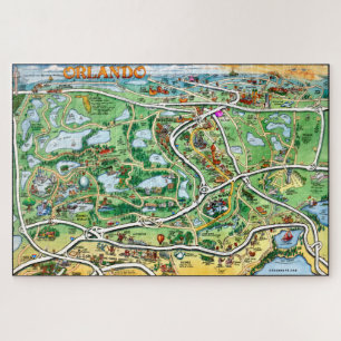 Quebra-cabeça Mapa do divertimento de Orlando Florida