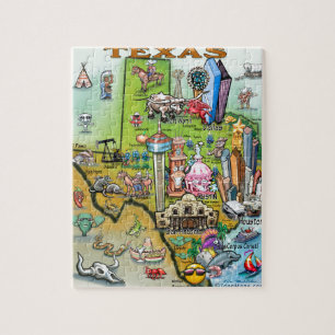 Quebra-cabeça Mapa do divertimento de Texas