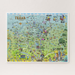 Quebra-cabeça Mapa do divertimento de Texas