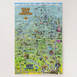 Quebra-cabeça Mapa do divertimento do país do monte de Texas