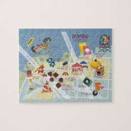 Quebra-cabeça Mapa do Dumbo Brooklyn em Nova Iorque
