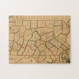 Quebra-cabeça Mapa Do Estado Da Pensilvânia