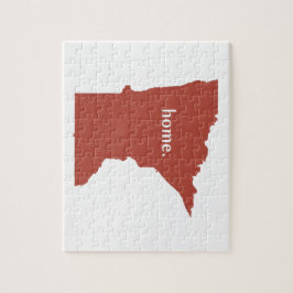 Quebra-cabeça mapa do estado da silhueta doméstica de Minnesota