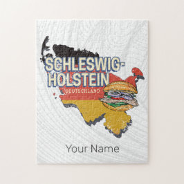 Quebra-cabeça Mapa do Estado Federal de Schleswig-Holstein Alema