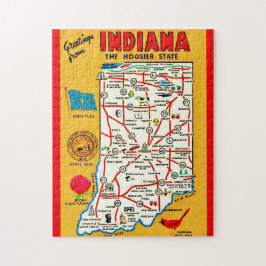 Quebra-cabeça Mapa do Indiana Hoosier