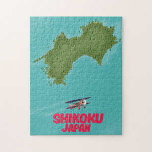 Quebra-cabeça Mapa do Japão de Shikoku