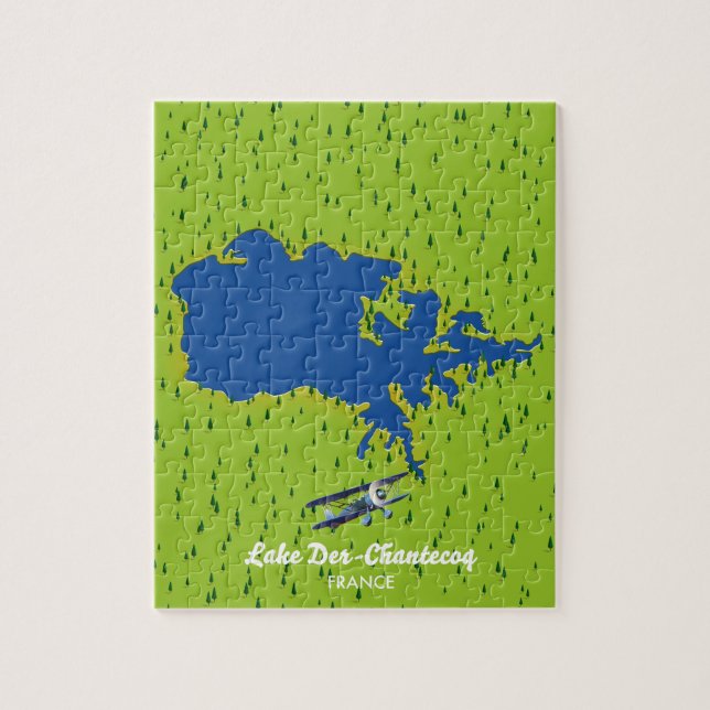 Quebra-cabeça Mapa do lago Der chantecoq France (Vertical)
