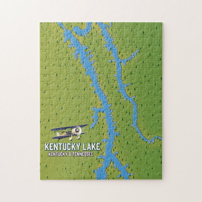 Quebra-cabeça Mapa do Lago Kentucky EUA (Vertical)