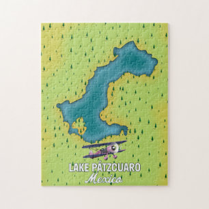 Quebra-cabeça Mapa do Lago Pátzcuaro, México