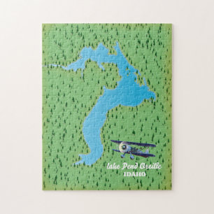 Quebra-cabeça Mapa do Lago Pend Oreille Idaho