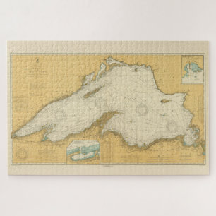 Quebra-cabeça Mapa do Lago Superior (1832)