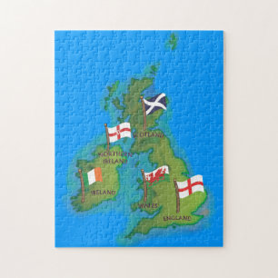 Quebra-cabeça Mapa do mapa dos desenhos animados das ilhas
