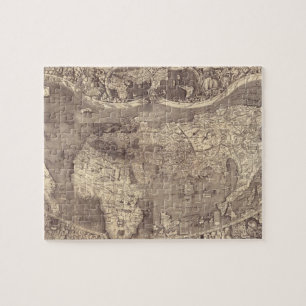 Quebra-cabeça Mapa do Mundo de Martin Waldseemuller 1507
