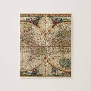 Quebra-cabeça Mapa do mundo raro e histórico velho antigo
