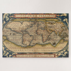 Quebra-cabeça Mapa do Mundo Vintage de Abraham Ortelius 1564