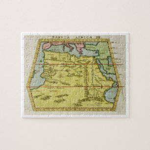 Quebra-cabeça Mapa do Norte de África, c.1580s (gravura