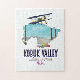 Quebra-cabeça Mapa do Parque Nacional do Vale do Kobuk no Alasca