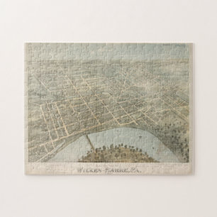 Quebra-cabeça Mapa do Pictório de Wilkes Barre PA (1872)