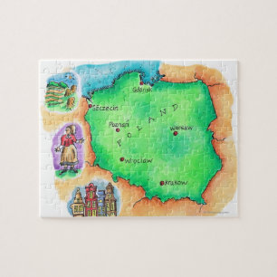 Quebra-cabeça Mapa do Polônia