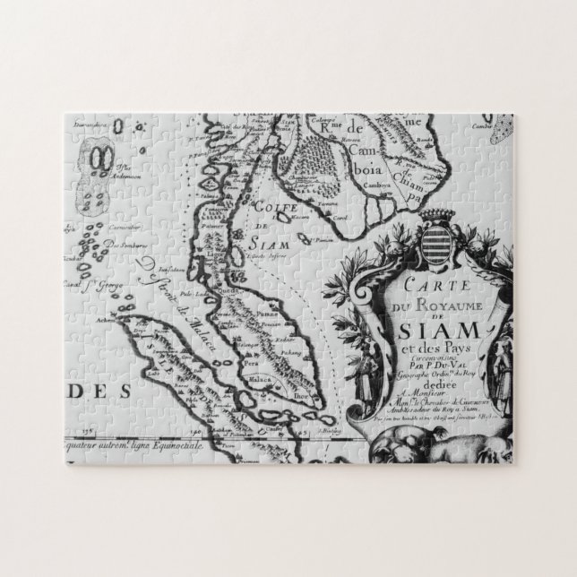 Quebra-cabeça Mapa do reino de Sião (Horizontal)