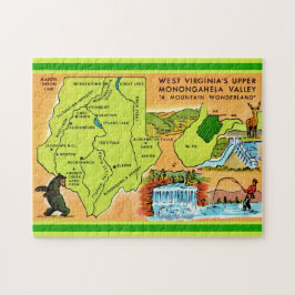 Quebra-cabeça Mapa do Vale de Monongahela da Virgínia Ocidental