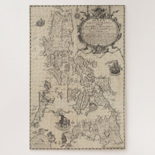 Quebra-cabeça Mapa do Vintage das Filipinas (1744)
