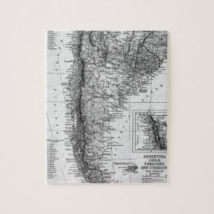Quebra-cabeça Mapa do vintage de Argentina (1911)
