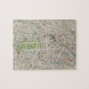 Quebra-cabeça Mapa do vintage de Berlim Alemanha (1905)