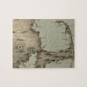 Quebra-cabeça Mapa do vintage de Cape Cod (1885)