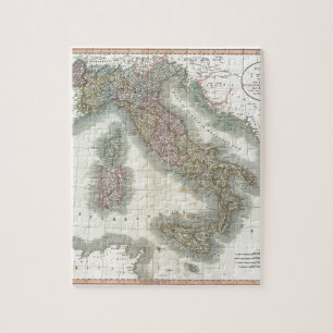 Quebra-cabeça Mapa do vintage de Italia