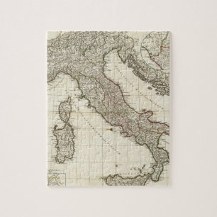 Quebra-cabeça Mapa do vintage de Italia (1764)