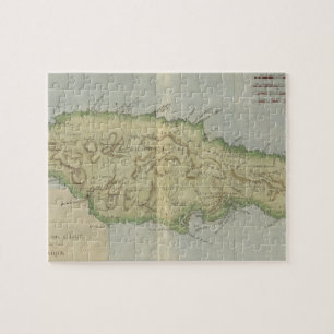 Quebra-cabeça Mapa do vintage de Jamaica (1780)
