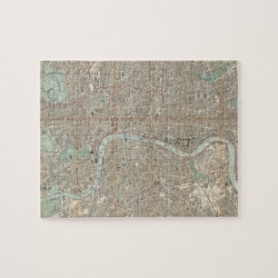 Quebra-cabeça Mapa do vintage de Londres (1890)