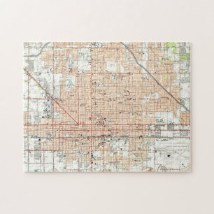 Quebra-cabeça Mapa do vintage de Phoenix Arizona (1952)
