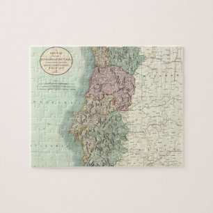 Quebra-cabeça Mapa do vintage de Portugal (1801)
