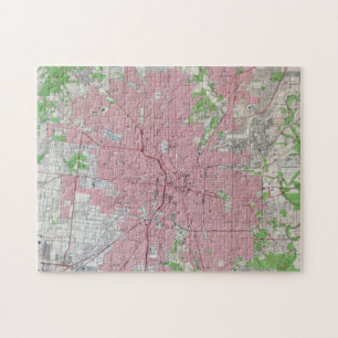 Quebra-cabeça Mapa do vintage de San Antonio Texas (1953)