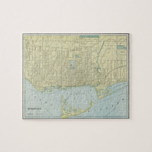 Quebra-cabeça Mapa do vintage de Toronto (1901)