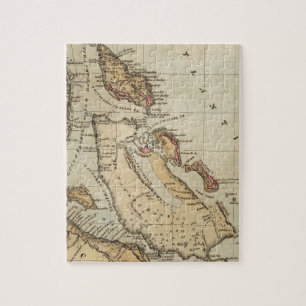 Quebra-cabeça Mapa do vintage dos Bahamas (1823)